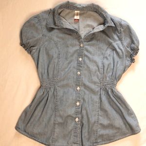 No Boundaries Light Blue Button Down Shirt